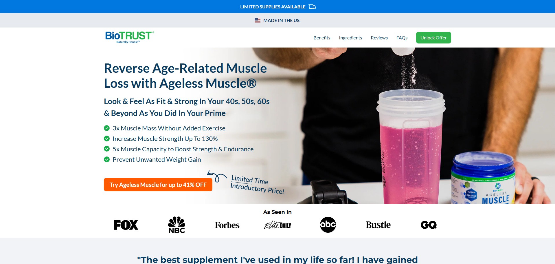 Ageless Muscle Product