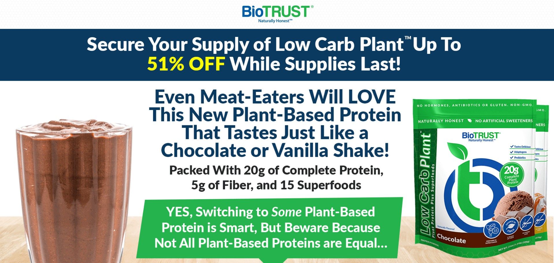 BioTrust Low Carb Plant Product