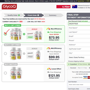 GlycoQ Blood Support Capsules Product