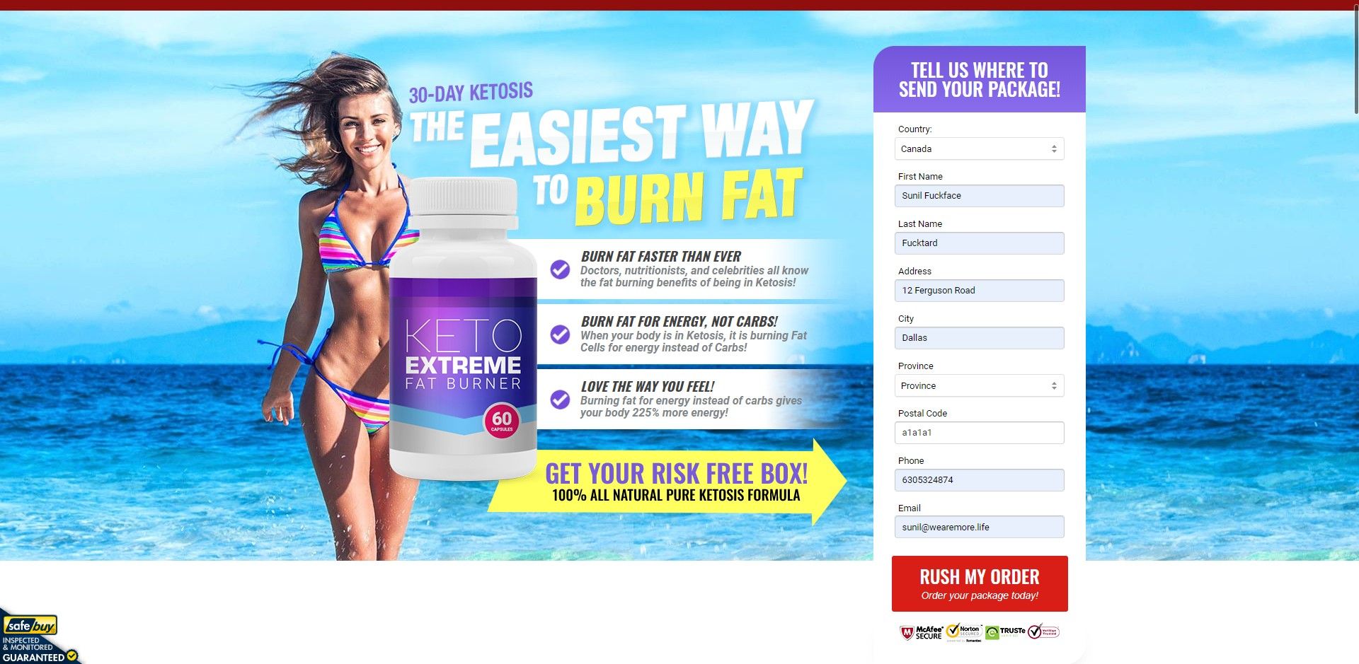 Keto Extreme Fat Burner Product