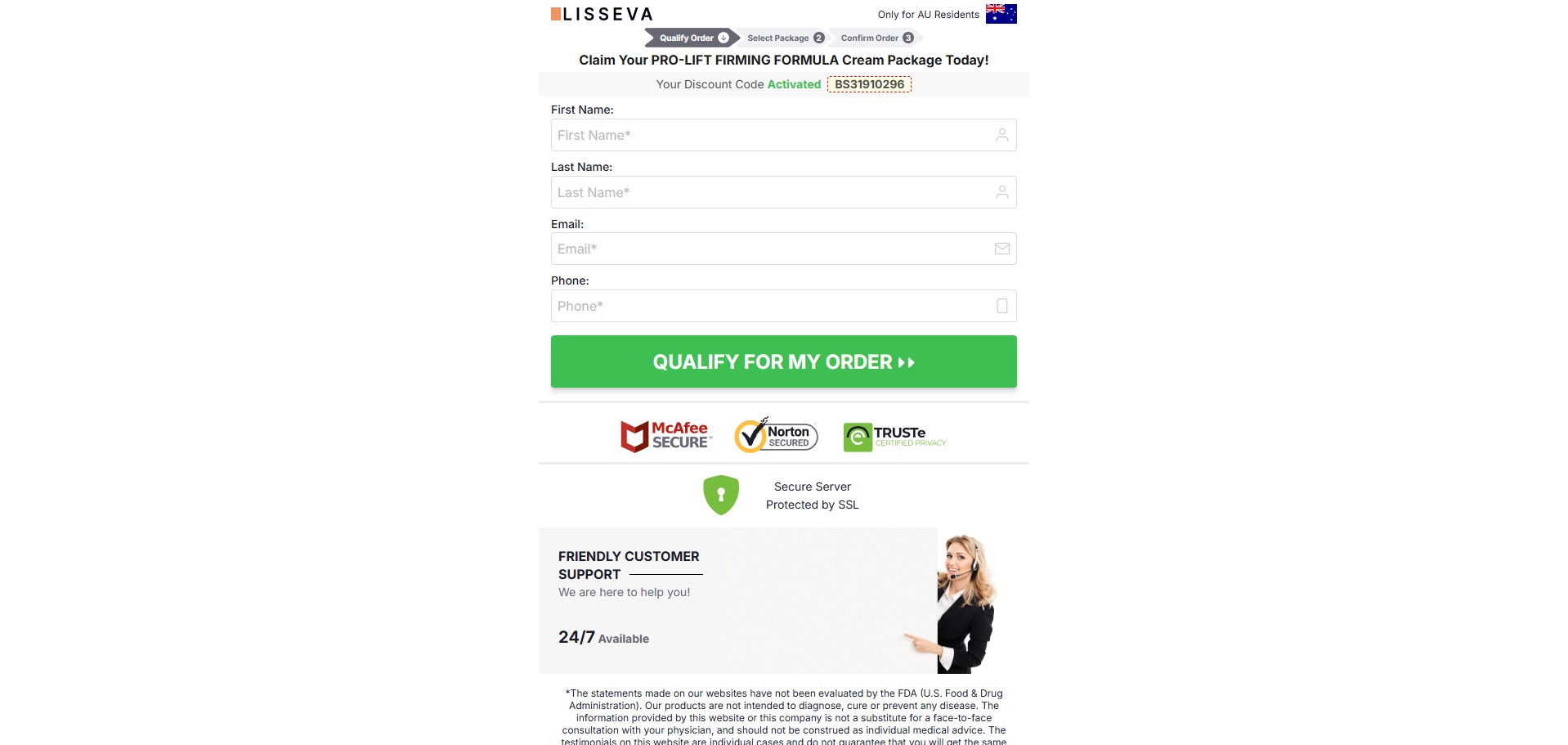 Lisseva Pro-Lift Firming Formula Cream Product