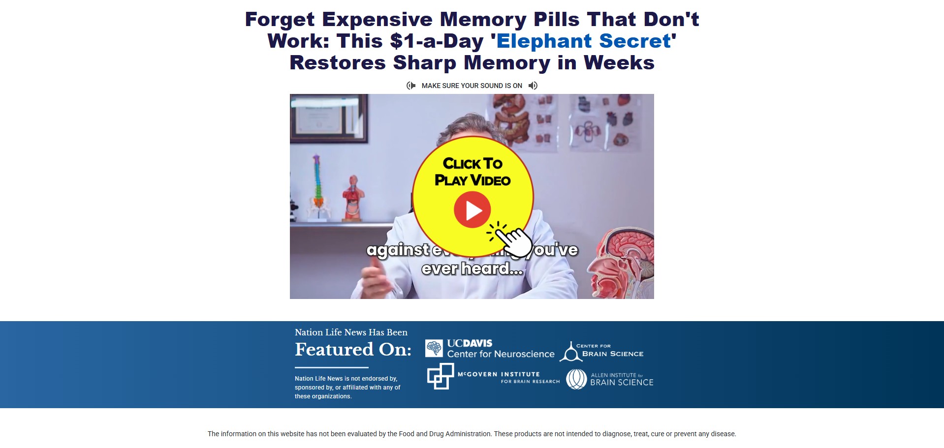 Neuro Sharp - VSL - Including Checkout Event Tracking - (Health) - [US, CA, AU, UK, IE] Product