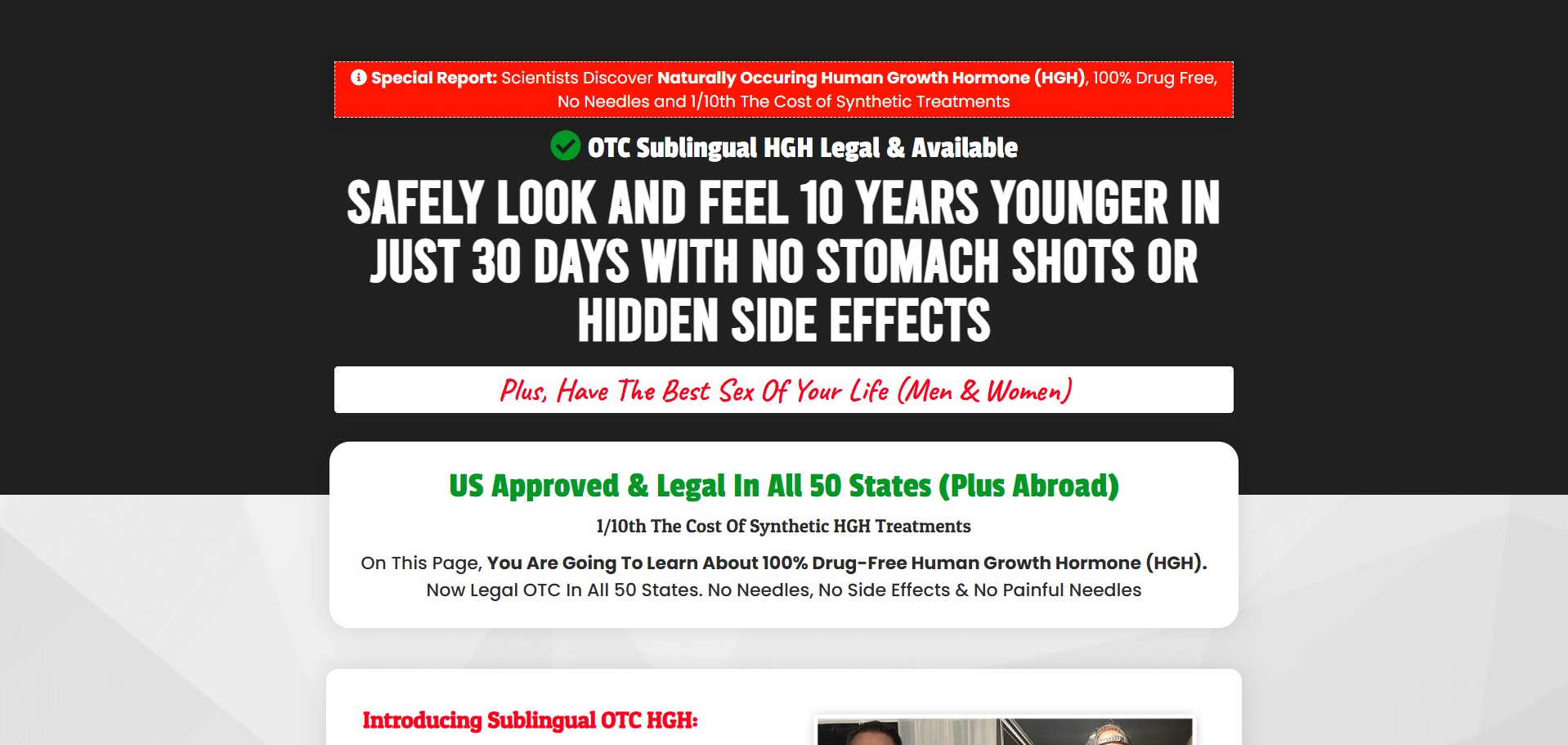 Nutra IGF OTC Human Growth Hormone Product