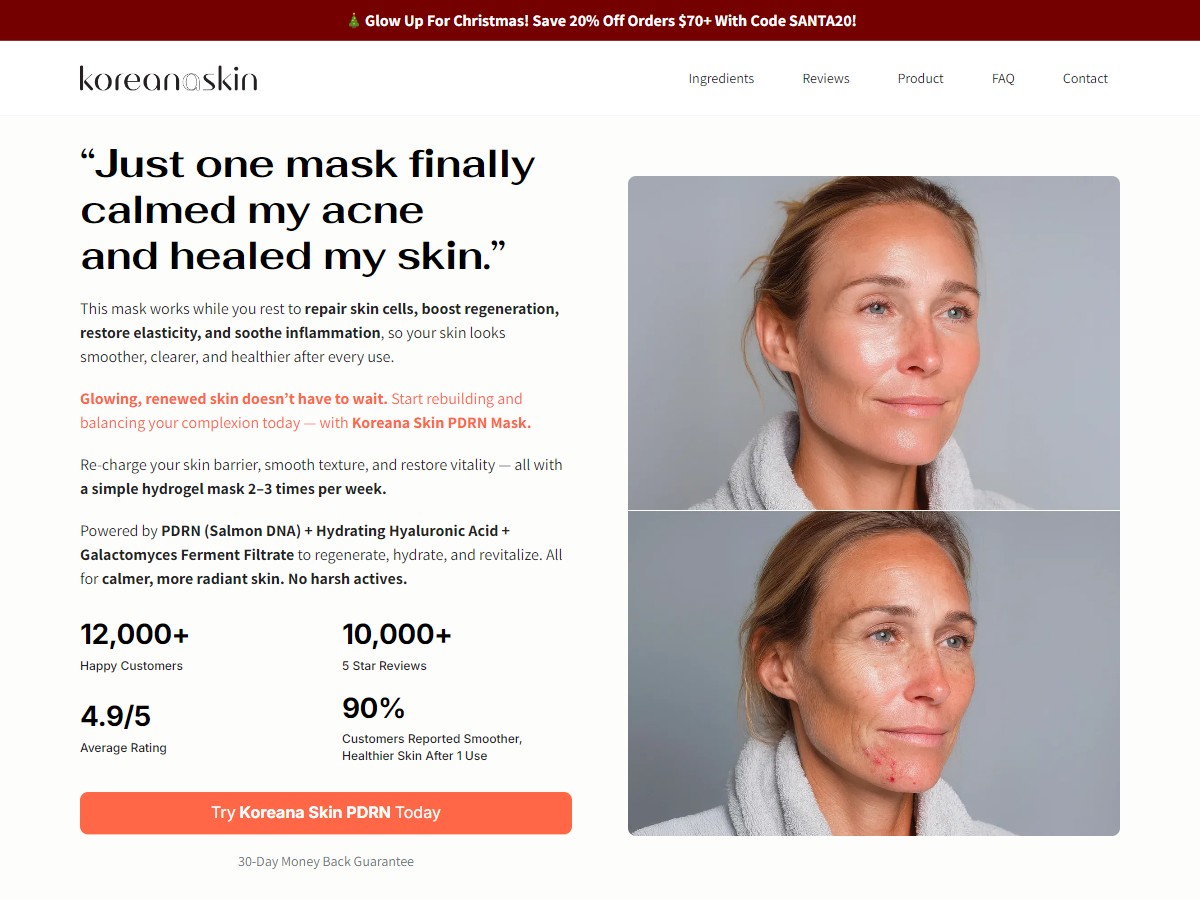 PDRN Mask Clear Skin Product