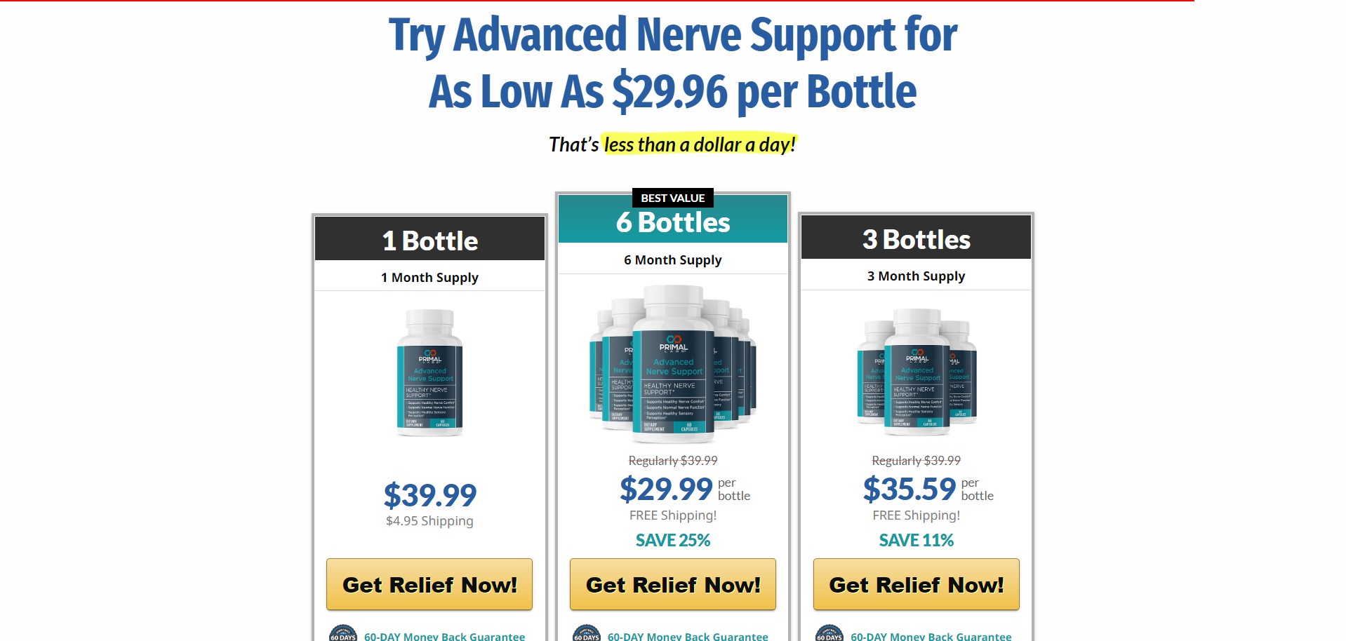 Primal Labs Advanced Nerve Support Product