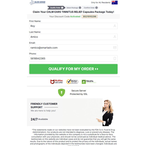 Silen Sense Calm Ears Tinnitus Remedy