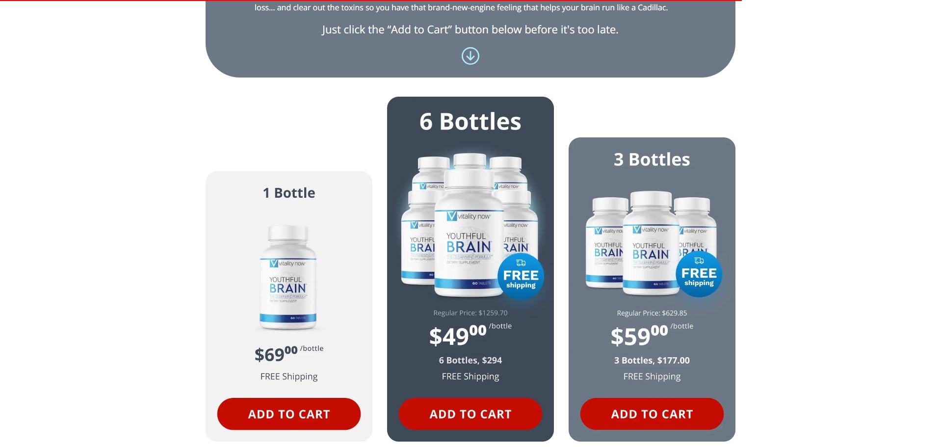Vitality Now Youthful Brain Product