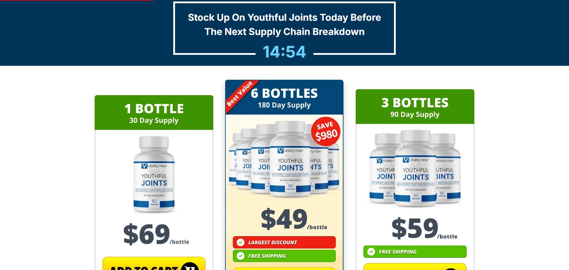 Vitality Now Youthful Joints Product